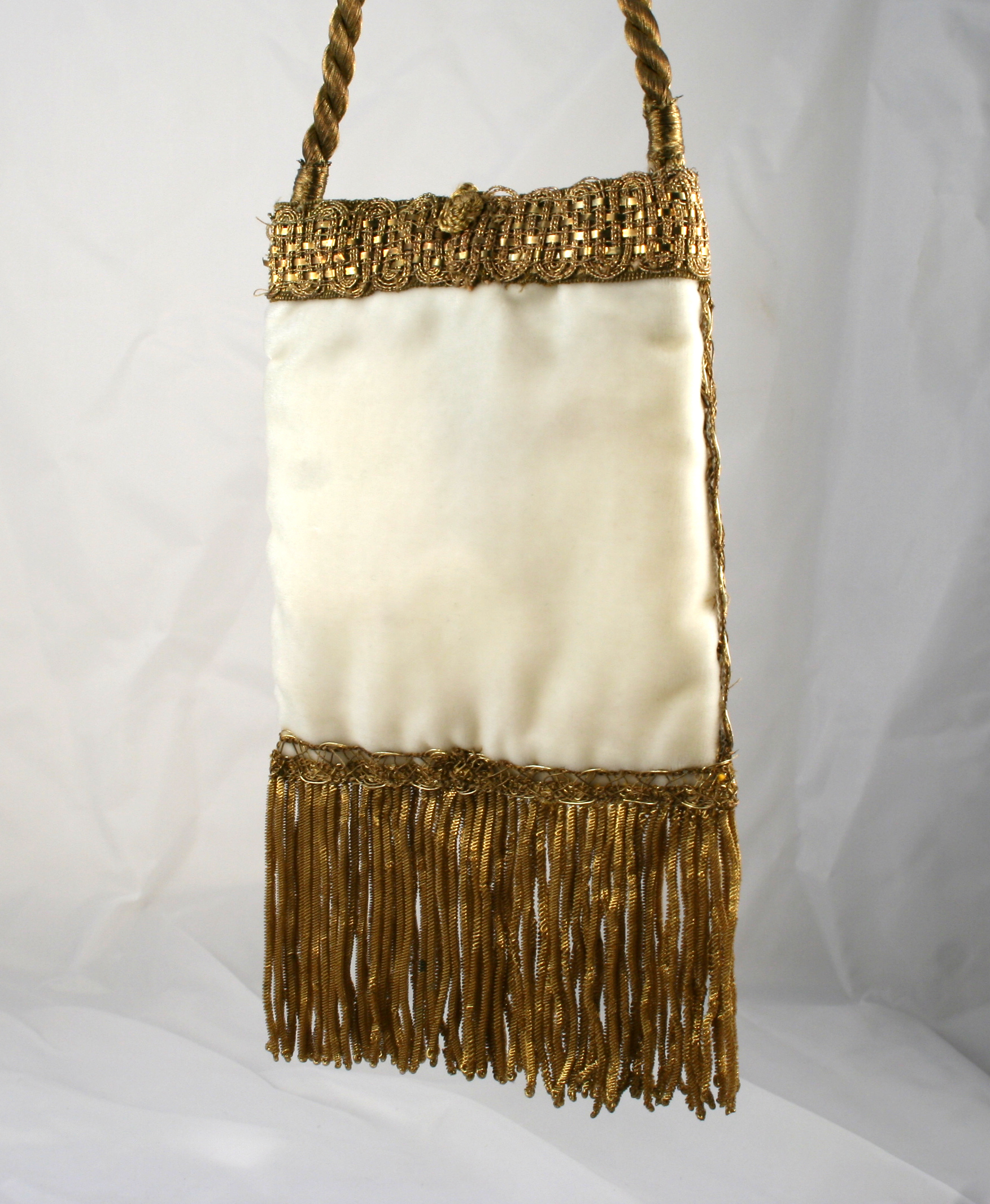 Wedding Handbag of Antique Lace and Fringe - Image 4