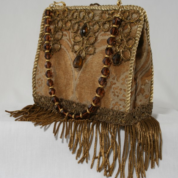 Fortuny Wristbag embellished with 19th century French treasures