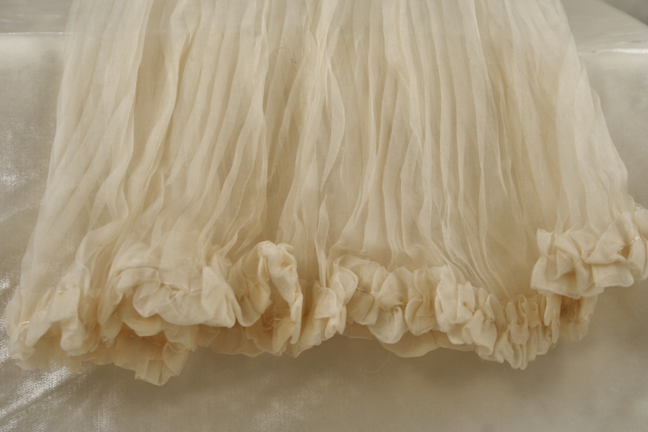 Wedding Handbag with Antique Silk Flounce - Image 6