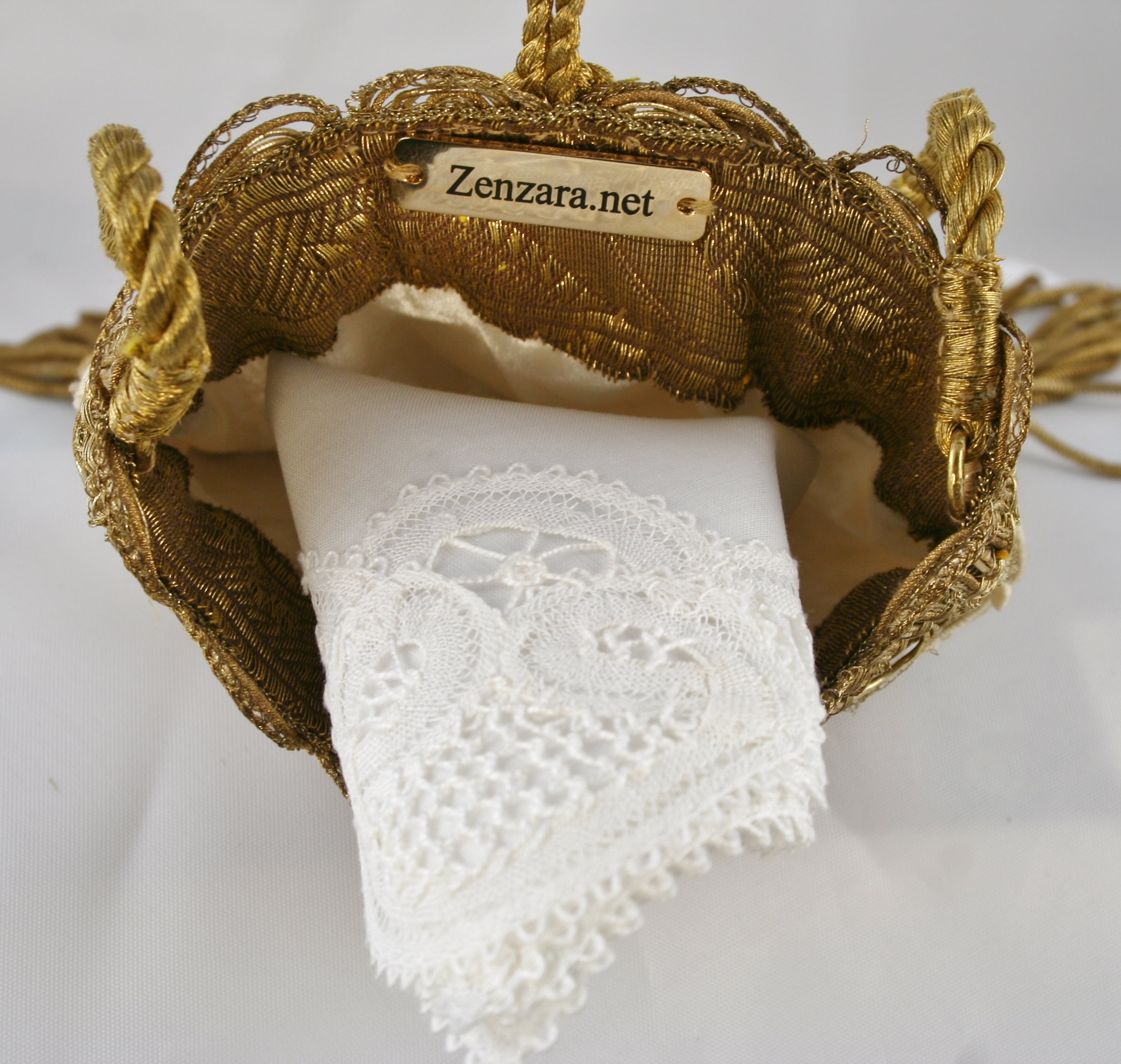 French Antique Bridal Poche - Image 9