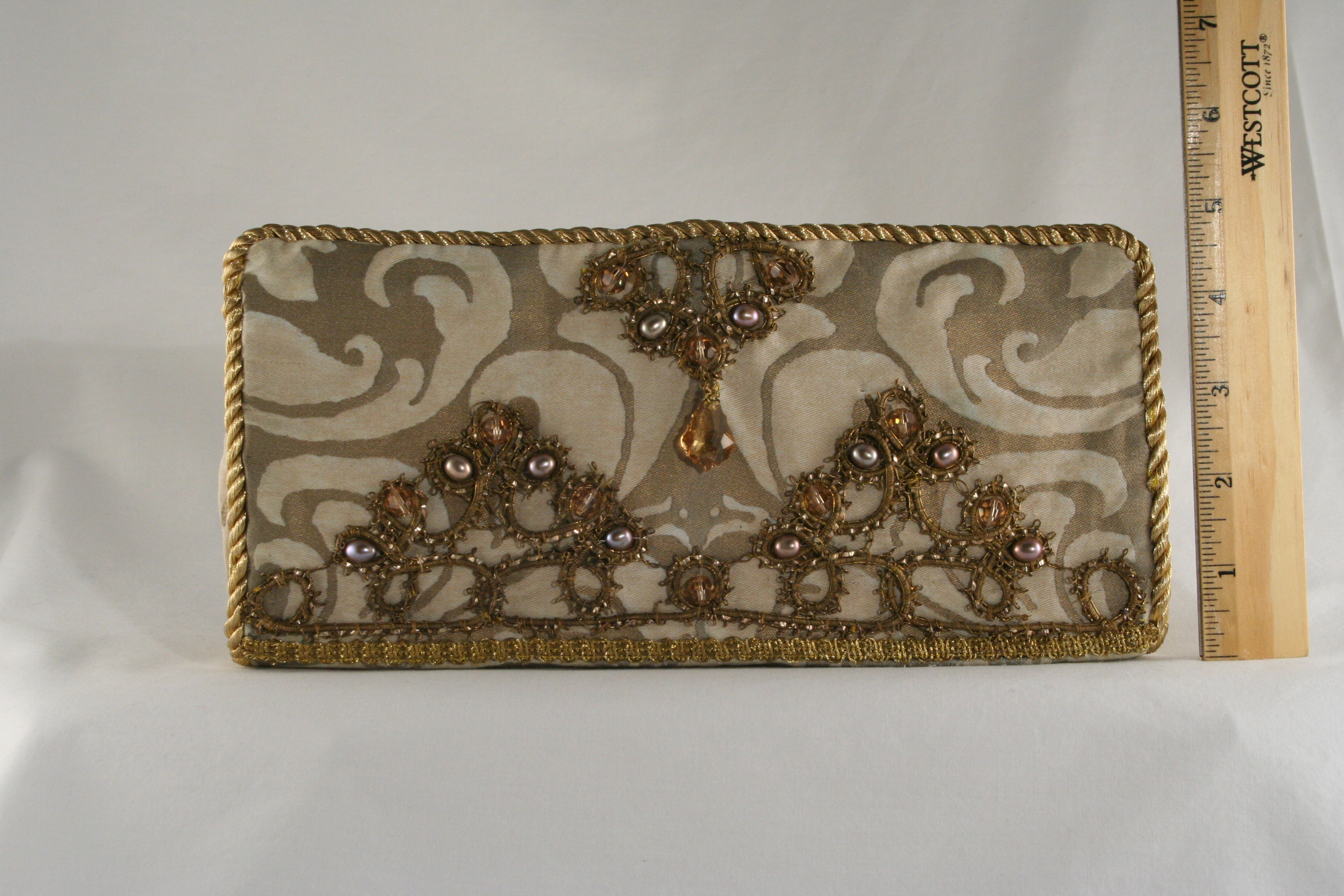 Elegant Fortuny Wedding Clutch - Image 5