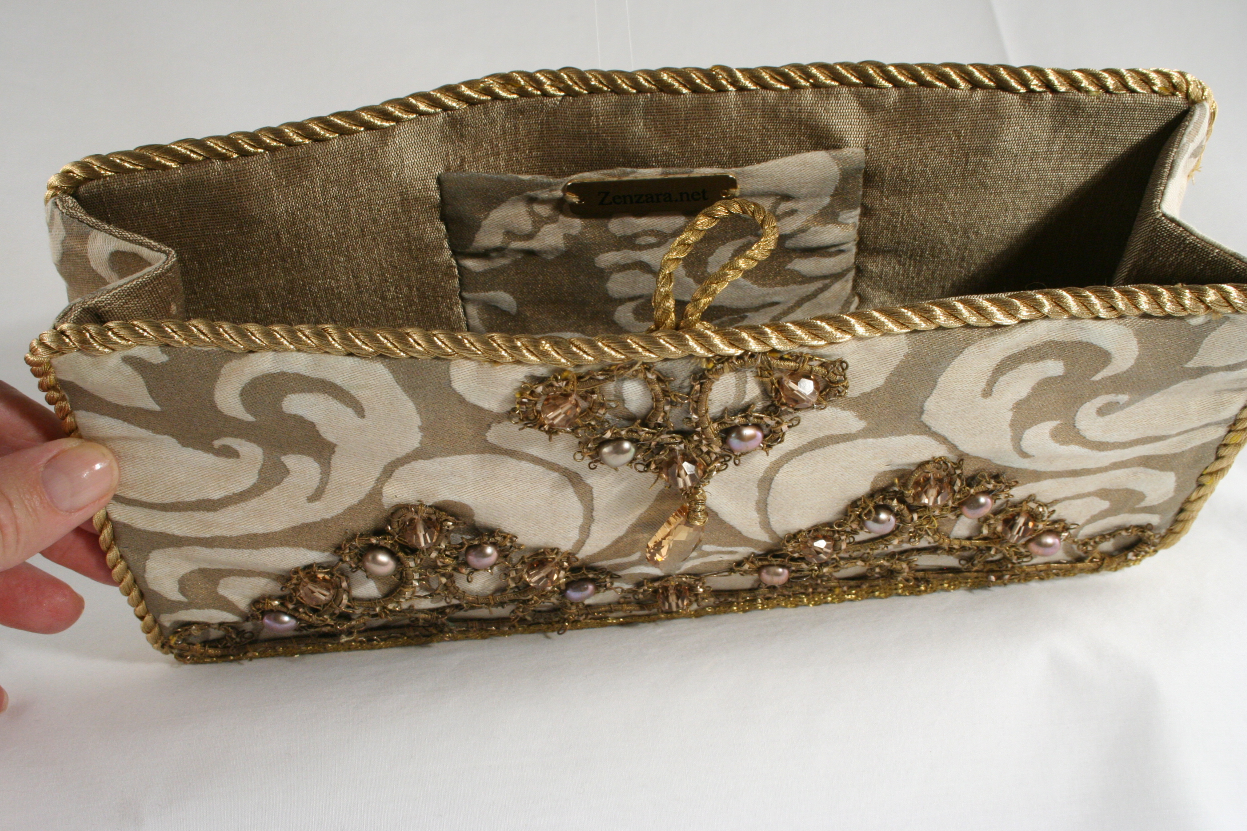 Elegant Fortuny Wedding Clutch - Image 6
