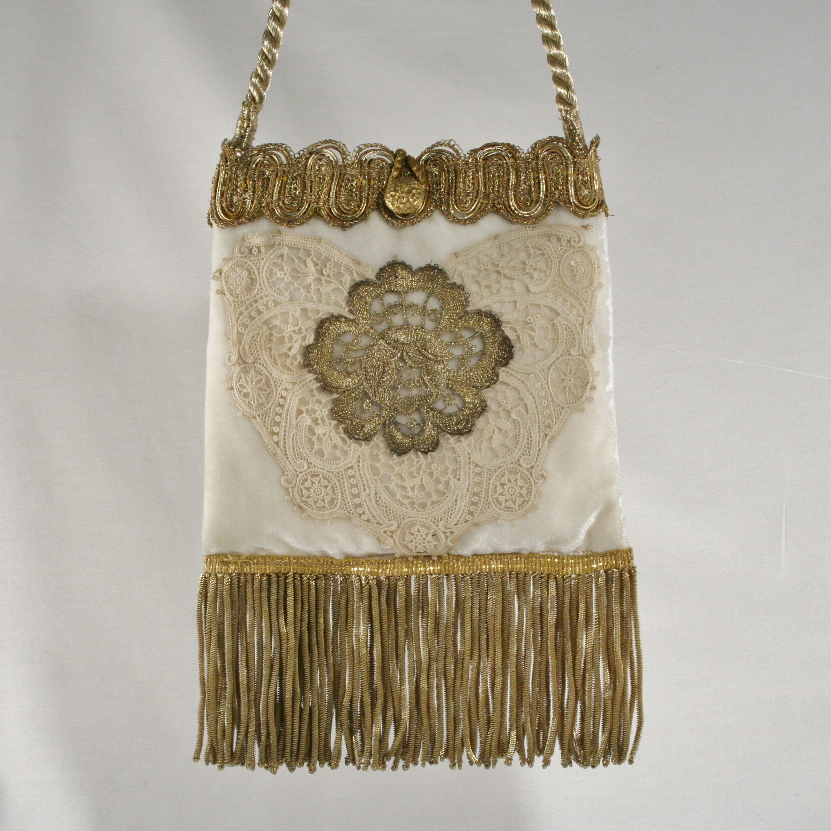 Antique Wedding Poche of Hearts and Roses