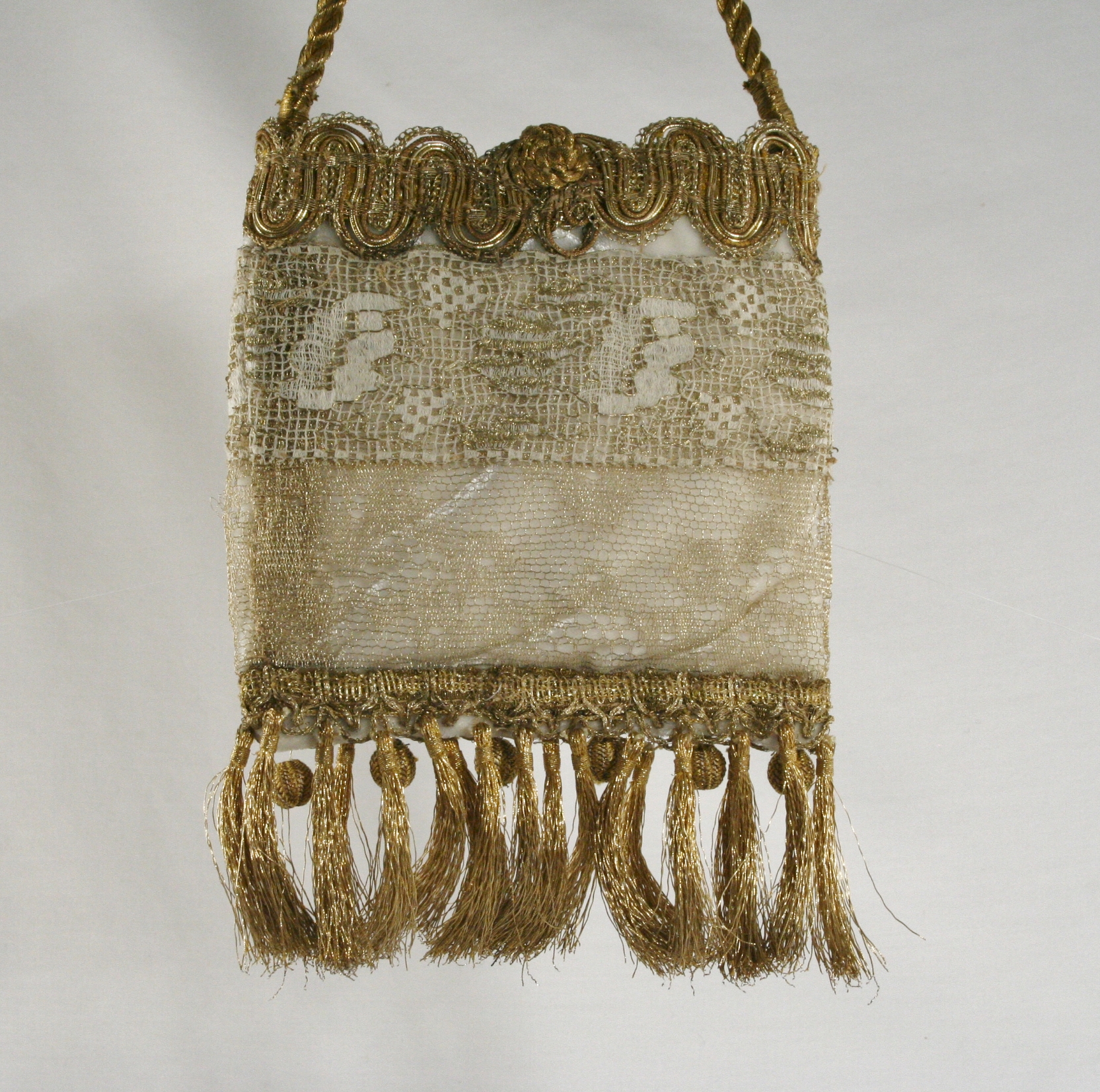 Delicate Antique Lace Wedding Poche - Image 5