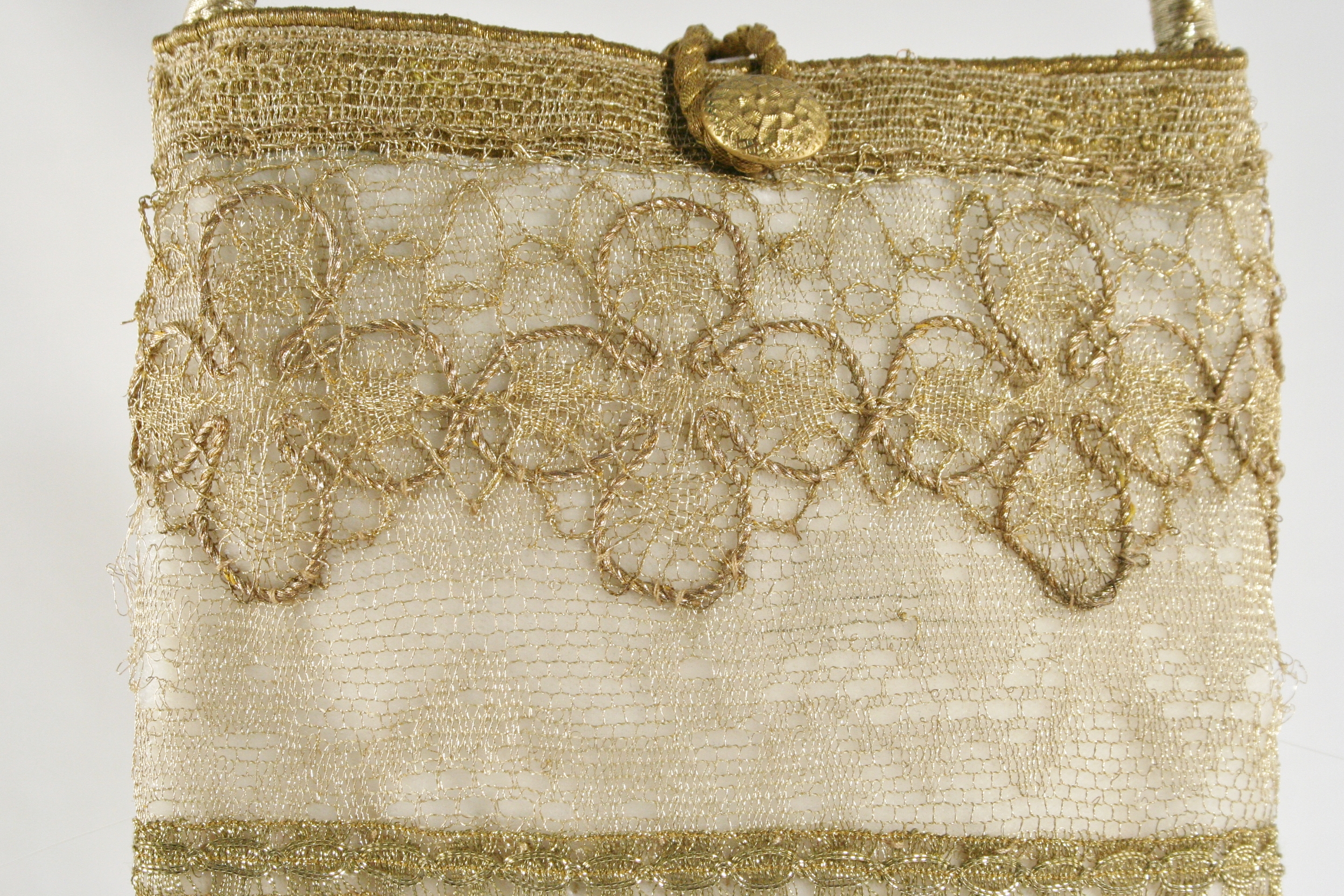 Antique Clover Lace Wedding Handbag - Image 2