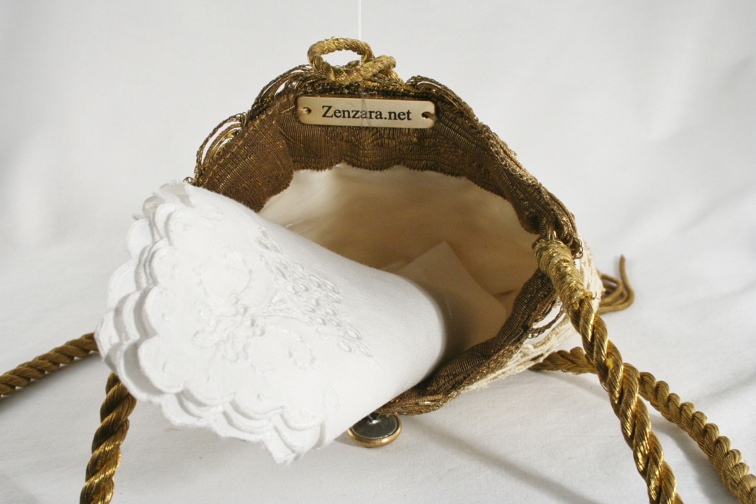French Antique Bridal Poche - Image 7