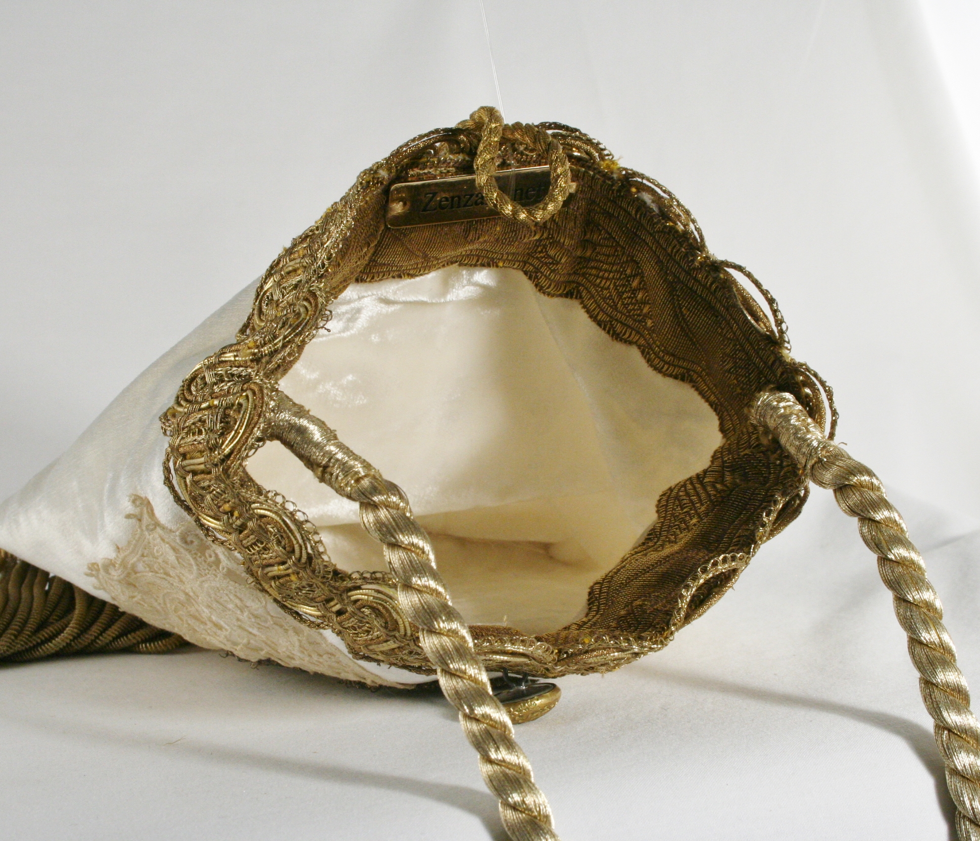 Antique Wedding Poche of Hearts and Roses - Image 5