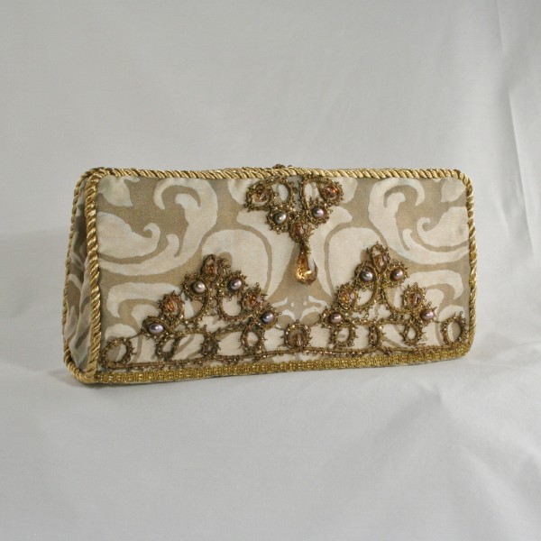 Elegant Fortuny Wedding Clutch