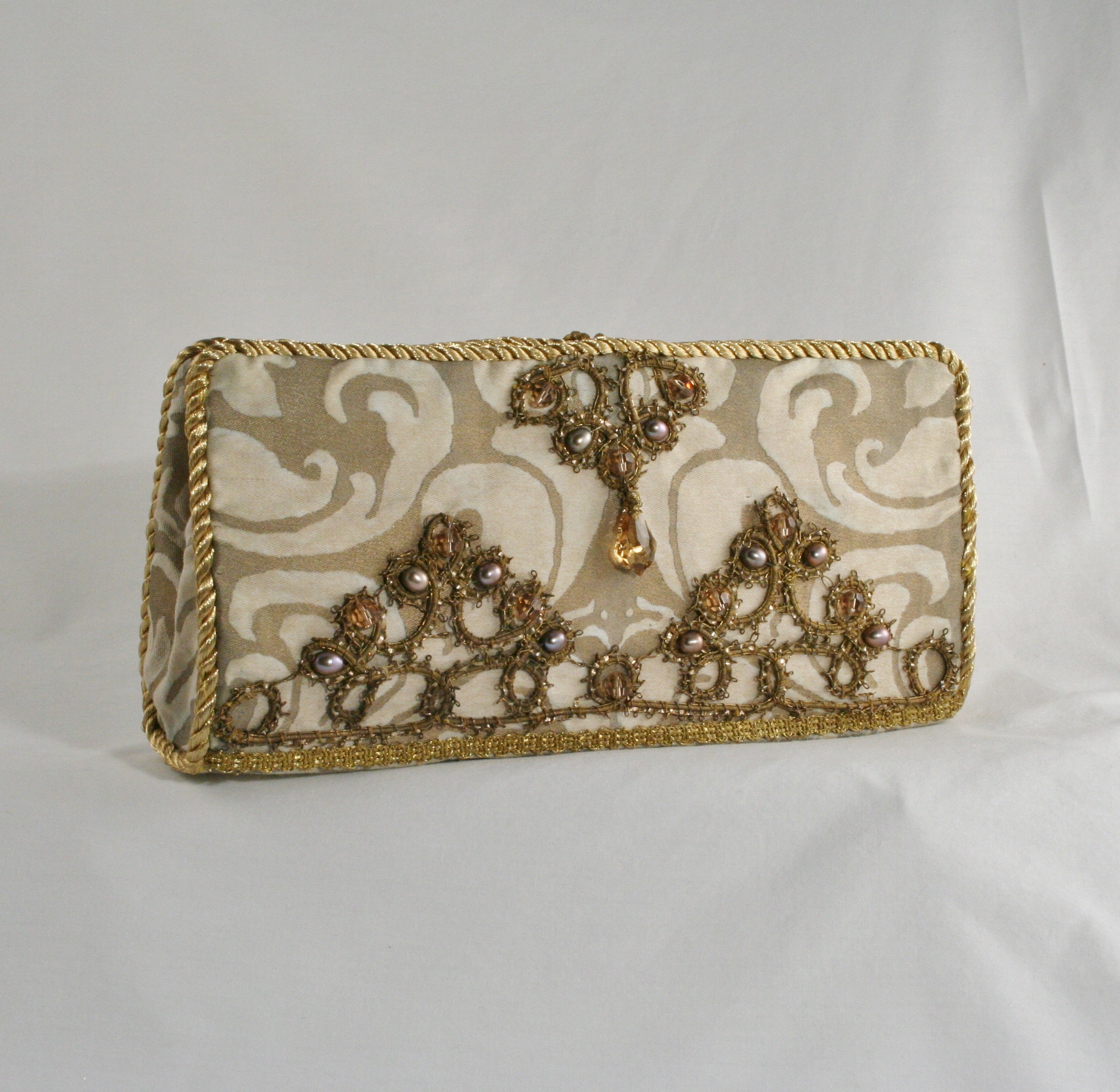 Elegant Fortuny Wedding Clutch