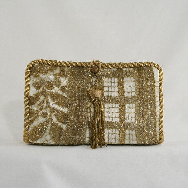 Petite Antique Lace Wedding Clutch