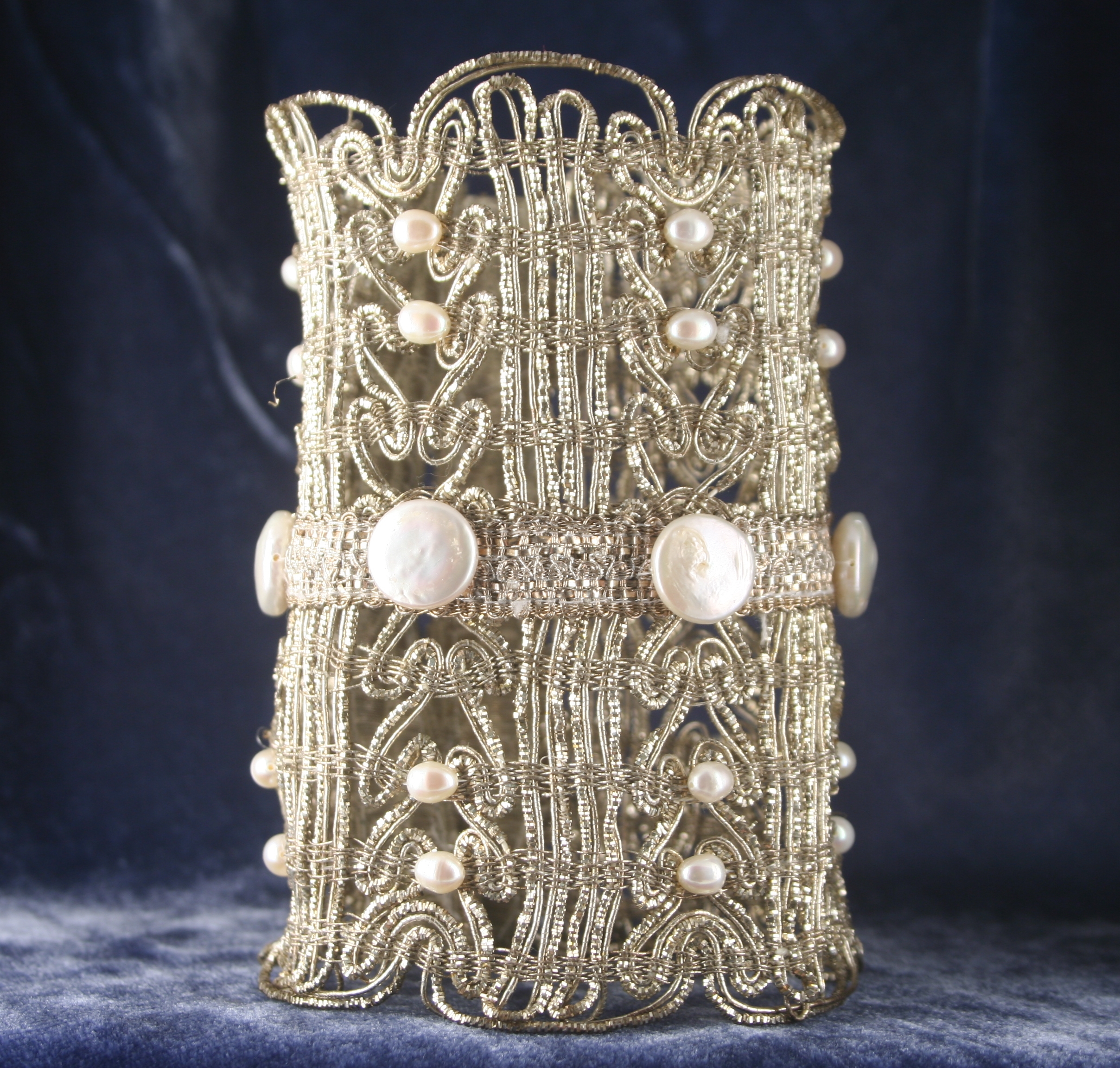 One-of-a-kind Pearl Wedding Cuff