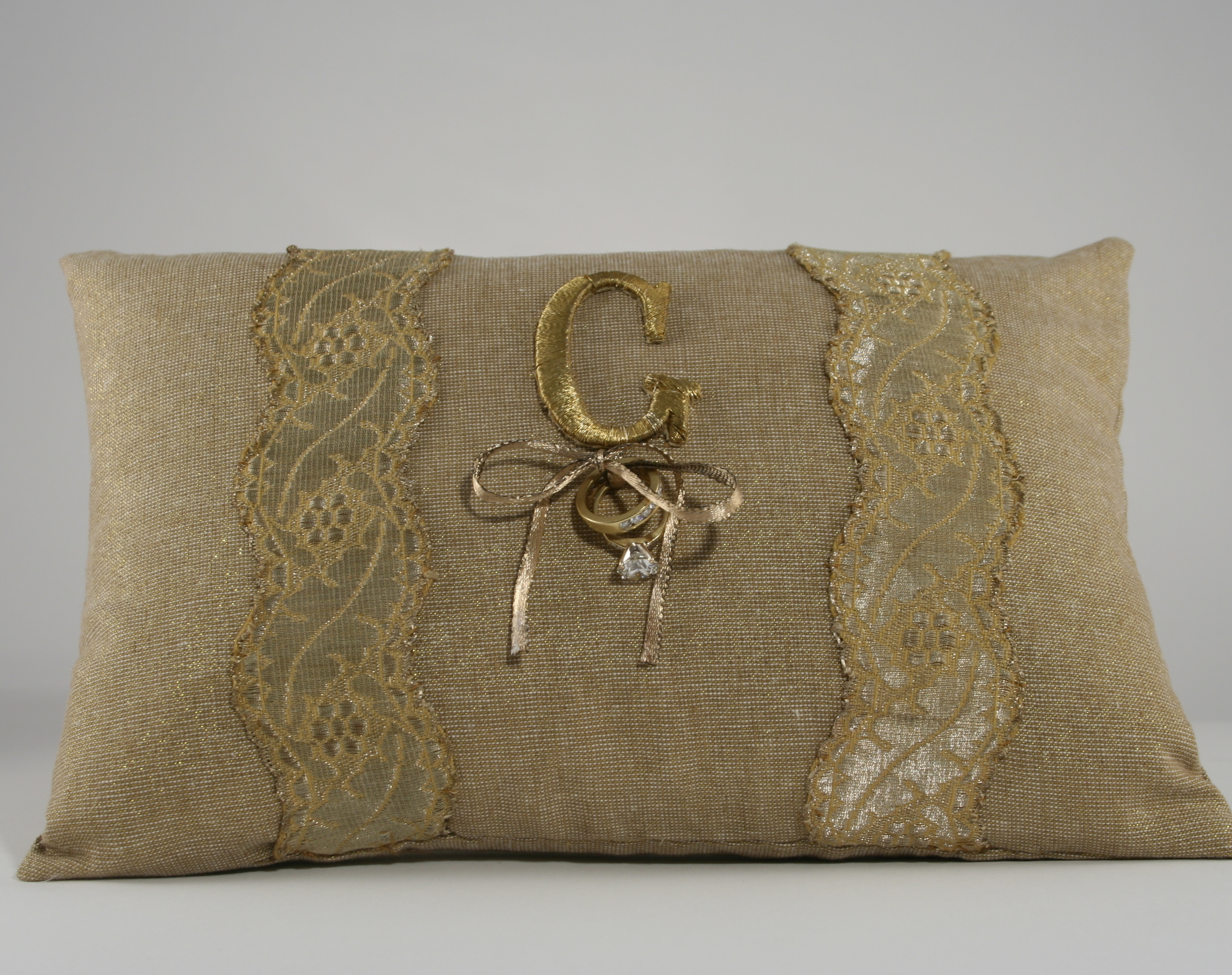 Ring Bearer's Pillow in Gold