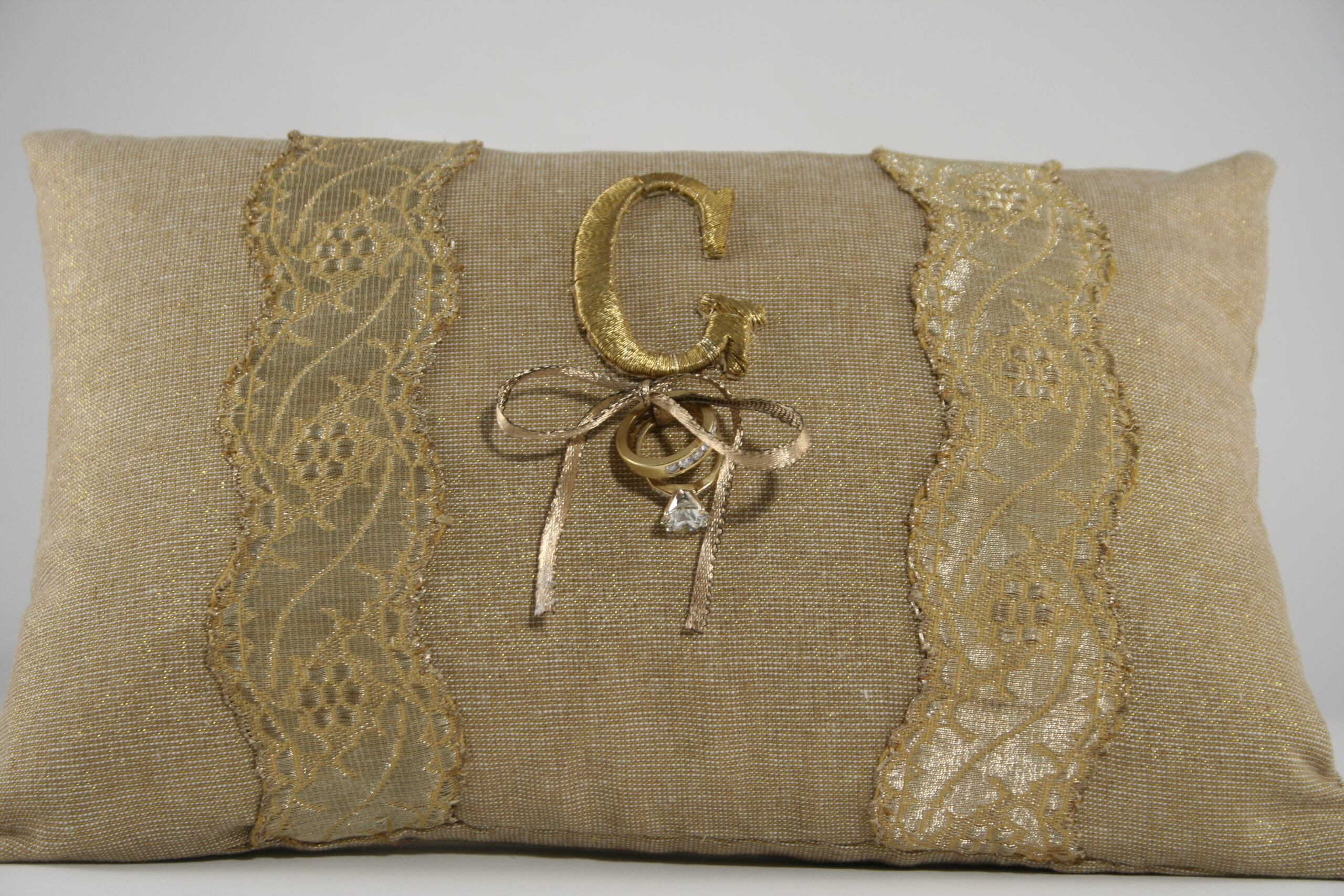 Ring Bearer's Pillow in Gold - Image 3