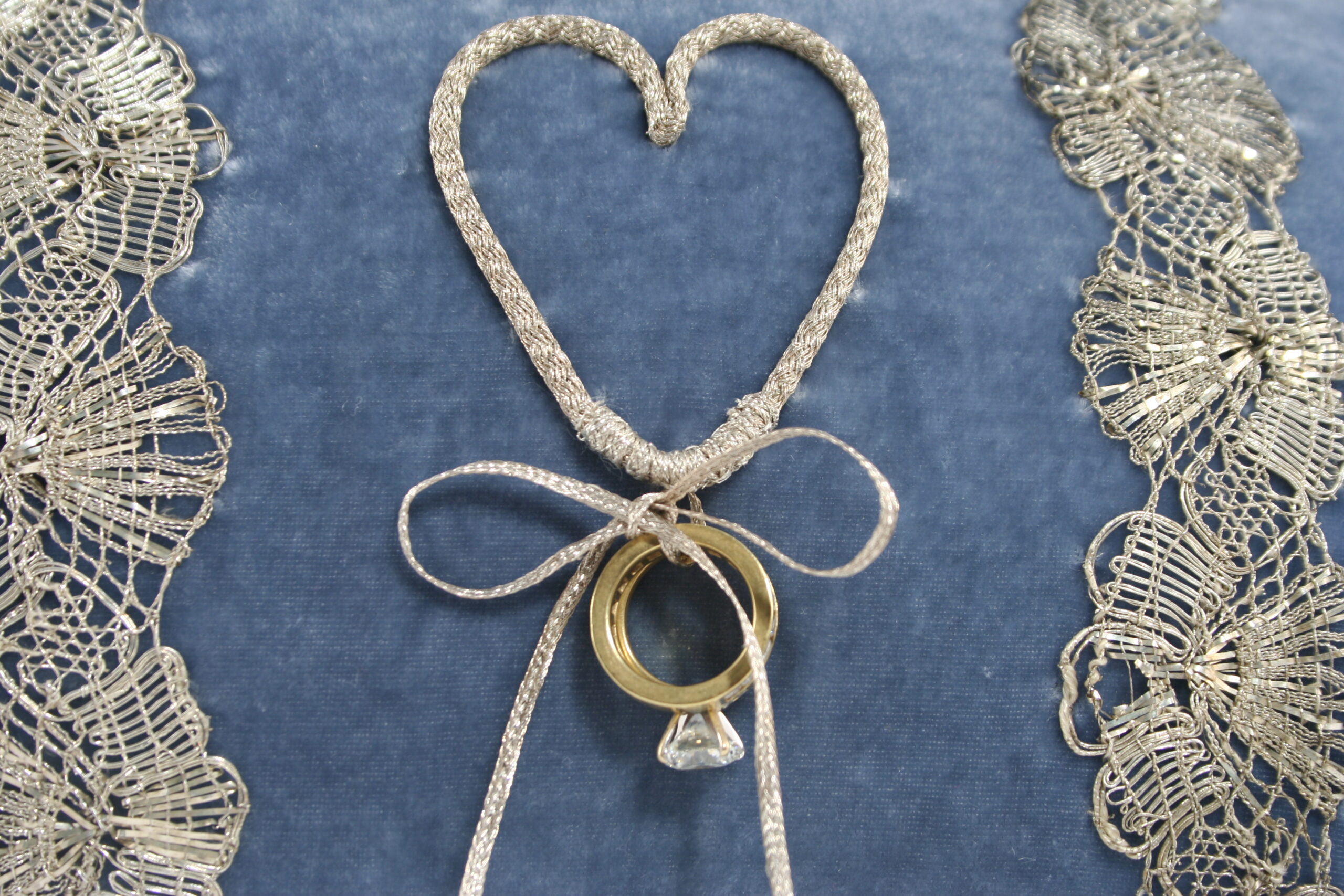 Ring Bearer's Pillow in Silver - Image 3